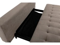 Blain Canapé-lit Avec 2 Oreillers Beige, Fumé. -Accueil-Canapé canape 22043335