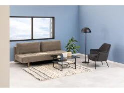 Blain Canapé-lit Avec 2 Oreillers Beige, Fumé. -Accueil-Canapé canape 22043337