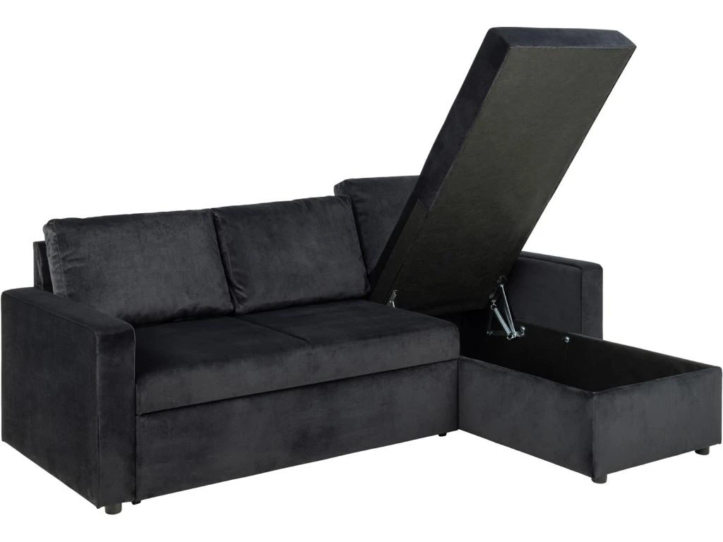 Sacramento Canapé-lit, Chaise Longue Réversible, Espace De Rangement Dissimulé Et Lit Escamotable, Gris Anthracite. 8 Sacramento Canapé-lit, Chaise Longue Réversible, Espace De Rangement Dissimulé Et Lit Escamotable, Gris Anthracite. – Image 6