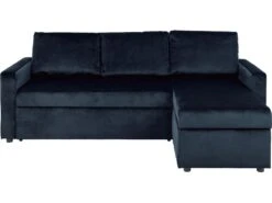 Sacramento Canapé-lit, Chaise Longue Réversible, Espace De Rangement Dissimulé Et Lit Escamotable, Bleu Foncé. -Accueil-Canapé canape 22043405