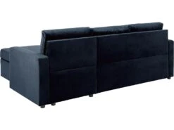 Sacramento Canapé-lit, Chaise Longue Réversible, Espace De Rangement Dissimulé Et Lit Escamotable, Bleu Foncé. -Accueil-Canapé canape 22043407