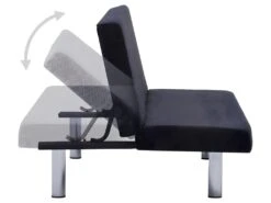 Canapé-lit Gris Foncé Polyester -Accueil-Canapé canape 22059969