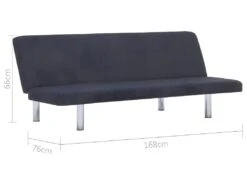 Canapé-lit Gris Foncé Polyester -Accueil-Canapé canape 22059981