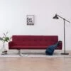 Canapé-lit Avec Accoudoir Rouge Bordeaux Polyester