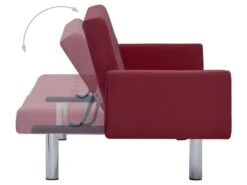 Canapé-lit Avec Accoudoir Rouge Bordeaux Polyester -Accueil-Canapé canape 22059993