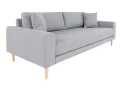 Lido Canapé 3 Pers., 2 Coussins Décoratifs Inclus, Gris Clair-gris. -Accueil-Canapé canape 22086659
