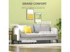 Canapé 3 Places Design TORREMOLINOS Gris -Accueil-Canapé canape 22099345