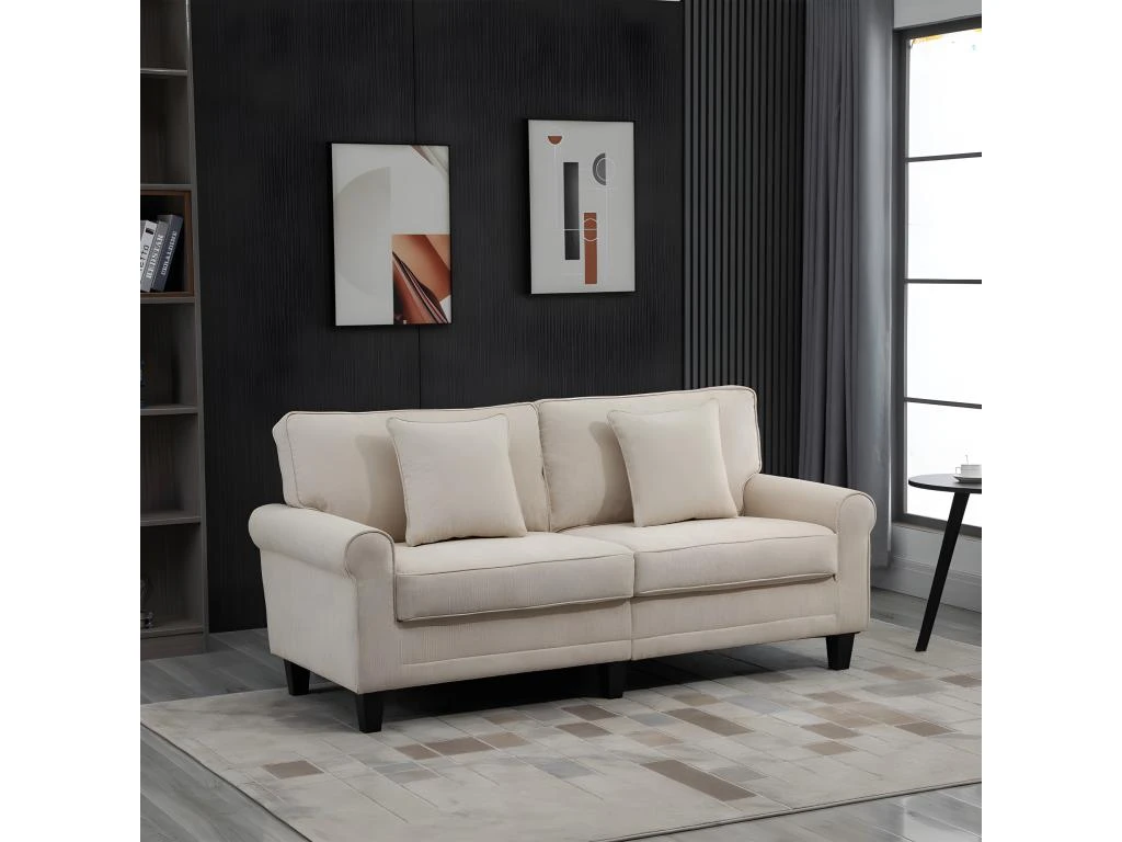 Canapé 3 Places GETAFE Beige 4 Canapé 3 Places GETAFE Beige – Image 2