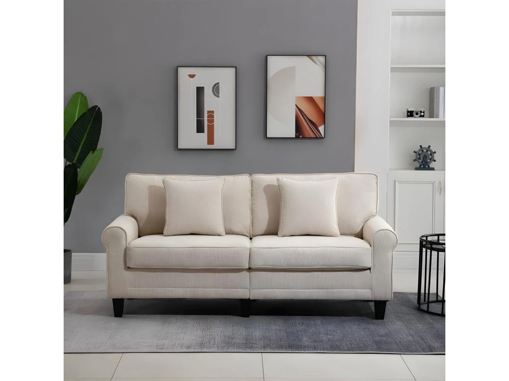 Canapé 3 Places GETAFE Beige 6 Canapé 3 Places GETAFE Beige – Image 4