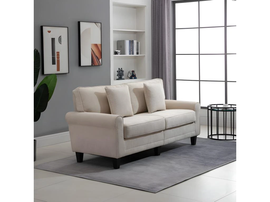 Canapé 3 Places GETAFE Beige 7 Canapé 3 Places GETAFE Beige – Image 5