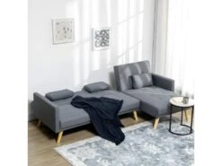 Canapé D'angle Convertible COROGNE Gris 10 Canapé D'angle Convertible COROGNE Gris -Accueil-Canapé canape 22099627