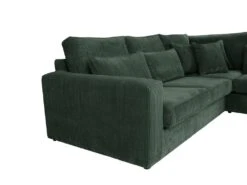 Grand Canapé D'angle Droit En Velours Côtelé Vert MONDOVI -Accueil-Canapé canape 22101113