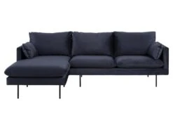 Sunderland Canapé 2 Personnes Avec Chaise Longue Côté Gauche, Bleu Foncé. -Accueil-Canapé canape 22104243