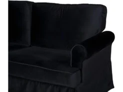 Anton Canapé 2 Personnes En Velours, Noir. -Accueil-Canapé canape 22104555