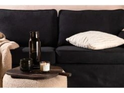 Anton Canapé 2 Personnes En Velours, Noir. -Accueil-Canapé canape 22104559