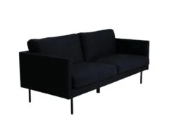 Zoom Canapé 2 Personnes En Velours, Noir. -Accueil-Canapé canape 22104991