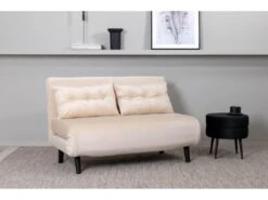 Vicky Canapé-lit Velours Beige. -Accueil-Canapé canape 22105097