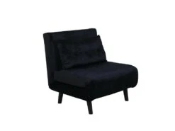 Vicky Canapé-lit ,fauteuil Velours Noir. -Accueil-Canapé canape 22105103