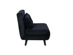 Vicky Canapé-lit ,fauteuil Velours Noir. -Accueil-Canapé canape 22105105