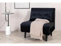 Vicky Canapé-lit ,fauteuil Velours Noir. -Accueil-Canapé canape 22105109