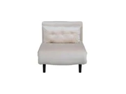 Vicky Canapé-lit ,fauteuil Velours Beige.