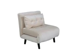 Vicky Canapé-lit ,fauteuil Velours Beige. -Accueil-Canapé canape 22105203