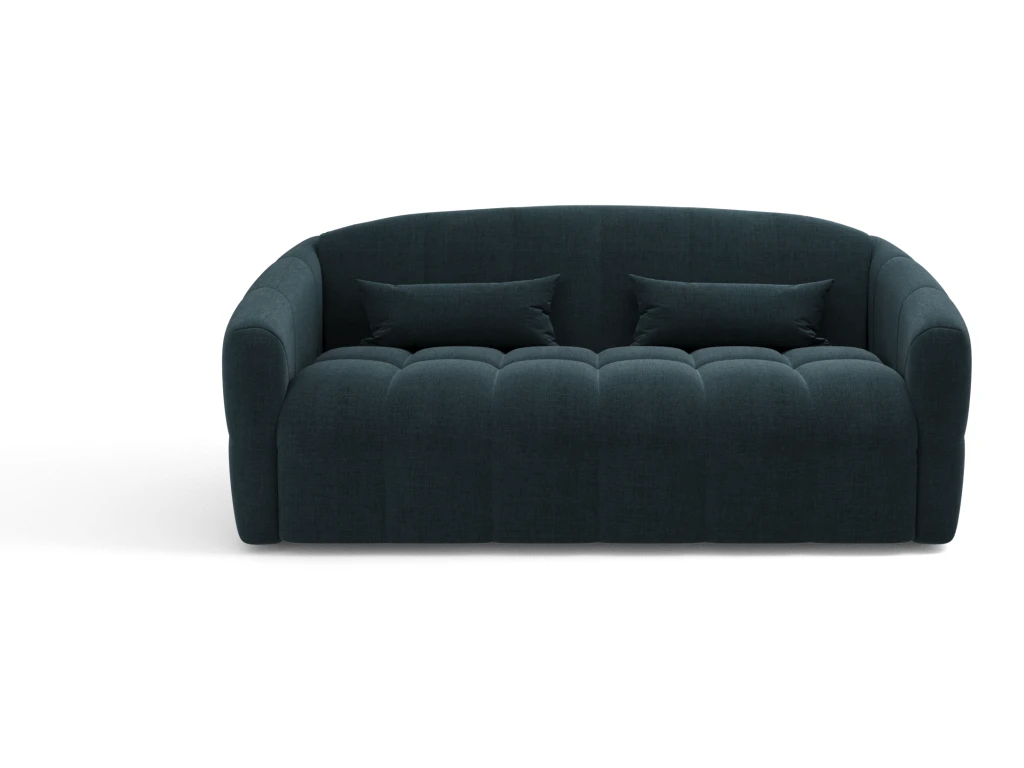 Canapé Convertible Express Dunlopillo Velours Bleu Paon 160cm 3 Canapé Convertible Express Dunlopillo Velours Bleu Paon 160cm