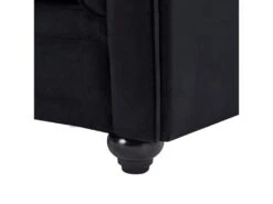 Canapé 2 Places En Velours Noir Et Boutons Effet Cristal CHESTERFIELD -Accueil-Canapé canape 22179213