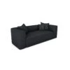 Canapé 3 Places Tissu Bouclette Noir -Accueil-Canapé canape 22207443