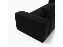 Canapé Convertible Express Dunlopillo Velours Noir 160cm -Accueil-Canapé canape 22210595