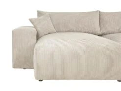 Canapé D'angle Réversible En Velours Côtelé Crème LUMIO -Accueil-Canapé canape 22216883