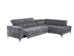 Canapé D'angle Droit Relax électrique Avec Assise Coulissante En Tissu Anthracite MONISO 16 Canapé D'angle Droit Relax électrique Avec Assise Coulissante En Tissu Anthracite MONISO -Accueil-Canapé canape 22216953