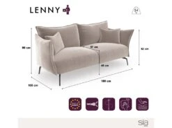 Canapé 3 Places Velours Texturé Noir -Accueil-Canapé canape 22248821