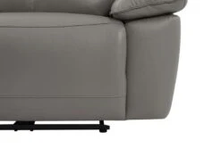 Canapé 3 Places Relax électrique En Cuir De Vachette Gris NOVENA -Accueil-Canapé canape 22253851