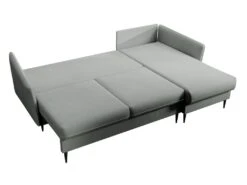 Canapé D'angle - 223 Cm - Avec Fonction Couchage - Velours Hydrophobe - Gris - Pieds Noirs - VOLIO 14 Canapé D'angle - 223 Cm - Avec Fonction Couchage - Velours Hydrophobe - Gris - Pieds Noirs - VOLIO -Accueil-Canapé canape 22358299