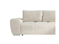 CASSANDRA - Canapé D'angle Convertible Avec Coffre En Tissu - Beige - Angle Droit -Accueil-Canapé canape 22372145