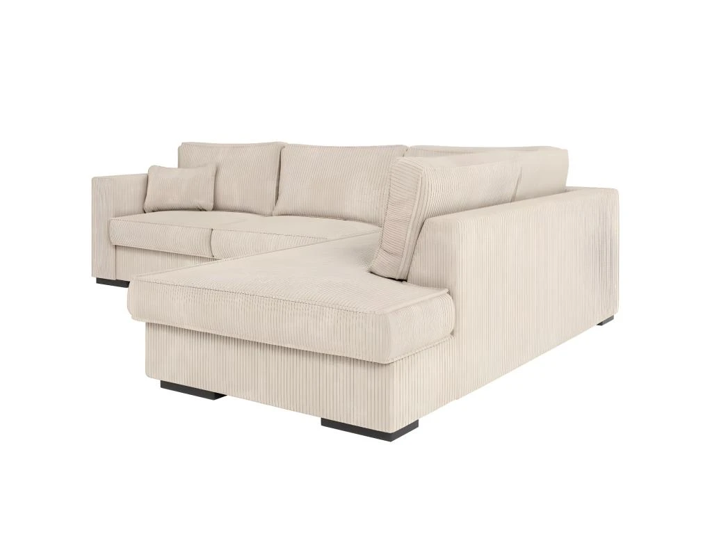 BELAMI - Canapé D'angle 4 Places En Velours Côtelé - Beige - Angle Droit 7 BELAMI - Canapé D'angle 4 Places En Velours Côtelé - Beige - Angle Droit – Image 5