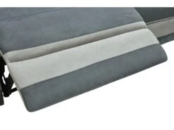 Canapé D'angle Droit Relax En Microfibre Anthracite Et Bandes Gris Clair TALCA -Accueil-Canapé canape 22493689