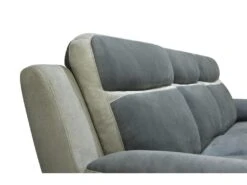 Canapé D'angle Droit Relax En Microfibre Anthracite Et Bandes Gris Clair TALCA -Accueil-Canapé canape 22493773