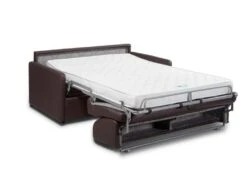 Canapé 3 Places Convertible Express En Simili CALIFE - Marron - Couchage 140 Cm - Matelas 14 Cm -Accueil-Canapé canape 226053