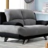 Canapé 2 Places En Microfibre MUSKO - Bicolore Gris Et Noir
