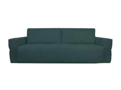 Canapé 3 Places Convertible En Tissu Bouclette Bleu Canard ISSORO -Accueil-Canapé canape 22729779