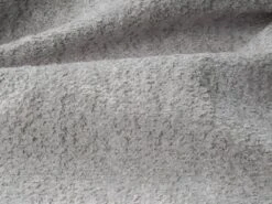 Canapé 3 Places Convertible En Tissu Bouclette Gris Clair ISSORO -Accueil-Canapé canape 22730395