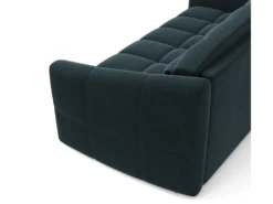 Canapé Convertible Express Dunlopillo Velours Bleu Paon 140cm -Accueil-Canapé canape 22802741