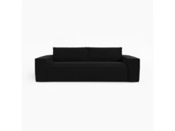 Canapé Convertible Express Dunlopillo Velours Noir 140cm -Accueil-Canapé canape 22802819