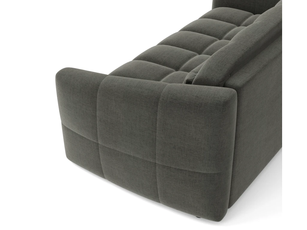 Canapé Convertible Express Dunlopillo Velours Gris Graphite 140cm 7 Canapé Convertible Express Dunlopillo Velours Gris Graphite 140cm – Image 5