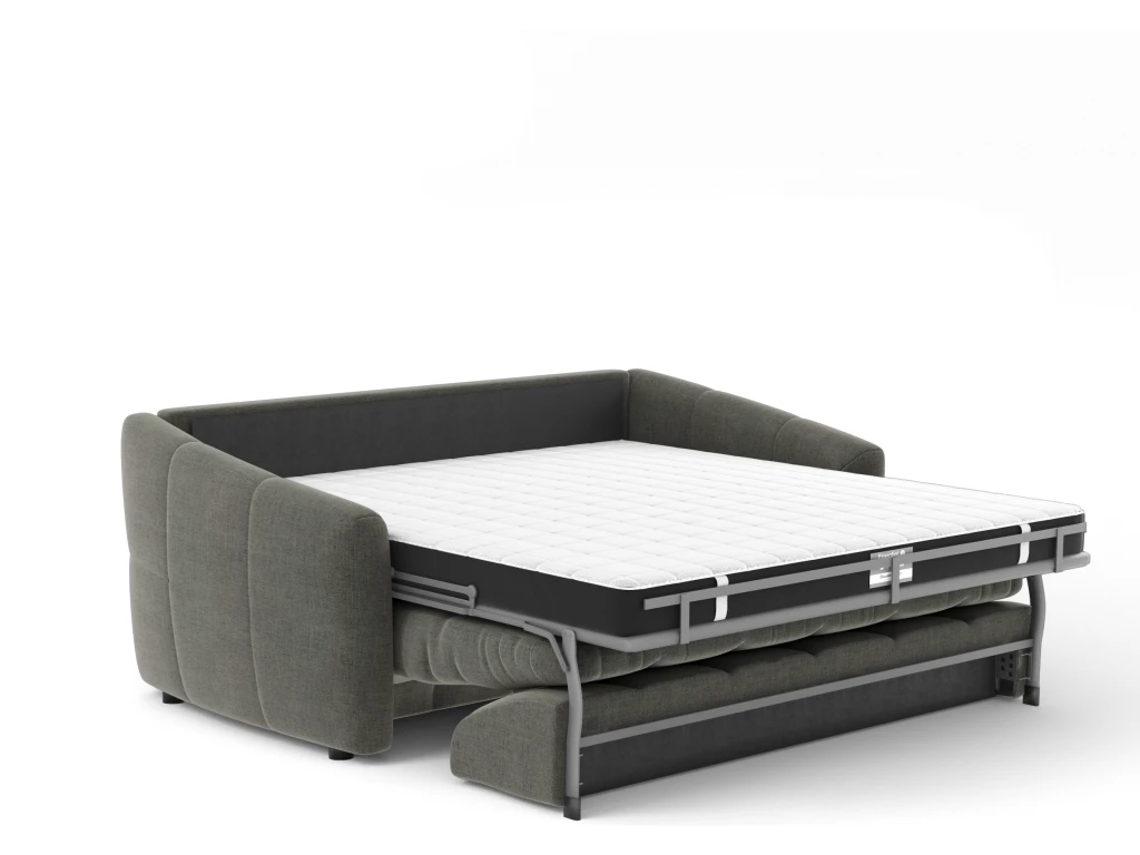 Canapé Convertible Express Dunlopillo Velours Gris Graphite 140cm 8 Canapé Convertible Express Dunlopillo Velours Gris Graphite 140cm – Image 6