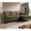 Canapé D'angle - 230 Cm - En L Avec Un Coffre De Rangement - Velours Hydrophobe - Olive - Côté Droit - NALIKA -Accueil-Canapé canape 22805637