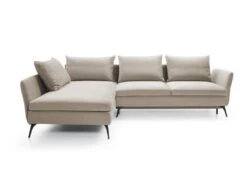 Canapé D'angle - 282 Cm - En L Avec Un Coffre De Rangement - Tissu Hydrophobe - Beige - Côté Gauche - DEMISBAL -Accueil-Canapé canape 22858787