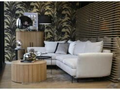 Canapé D'angle - 282 Cm - En L Avec Un Coffre De Rangement - Tissu Hydrophobe - Beige - Côté Gauche - DEMISBAL -Accueil-Canapé canape 22858789